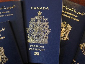 That passport in the middle seems awfully hard to obtain or renew these days.