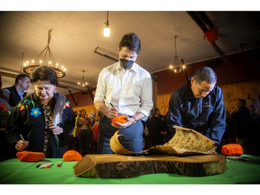 The Summer Solstice Indigenous Festival kicked off at Madahòkì Farm in Ottawa's west end on the day of celebration of National Indigenous Peoples Day. Elder Claudette Commanda, Prime Minister Justin Trudeau and Natan Open, president of Inuit Tapiriit Kanatami signed rocks that will be placed on a memorial path.