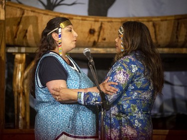 The Summer Solstice Indigenous Festival kicked off on Tuesday. Throat singers Tracey Sarazin and Kendra Tagoona performed for the crowd with their stunning talents.