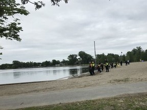 Ottawa Fire Services pulled a pair of swimmers a buoy about 200 metres off Britannia Beach Wednesday.