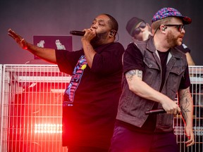 El-P and Killer Mike (left) of Run The Jewels played the RBC Stage before Rage Against the Machine, Friday, July 15, 2022, at Bluesfest. A large crowd filled LeBreton Flats Friday night.