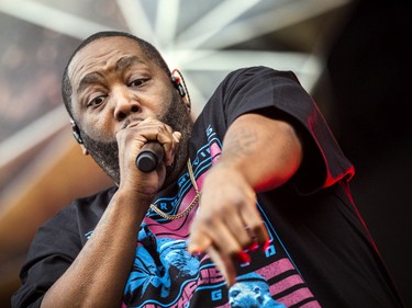 El-P and Killer Mike (pictured) of Run The Jewels played the RBC Stage before Rage Against the Machine, Friday, July 15, 2022, at Bluesfest. A large crowd filled LeBreton Flats Friday night.