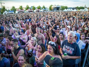 Fans in the crowd at TLC as they performed on the RBC stage during Bluesfest at Lebreton Flats  Saturday, July 16, 2022.