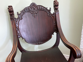 Mahogany chair.
