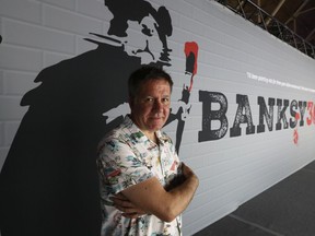 The new Banksy 360° immersive exhibition opens at the Aberdeen Pavilion in Ottawa this week. Mark Leverton, producer/creator of the exhibition, poses for a photo on Wednesday.