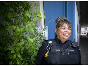 “My answer and my recruiting methods at that time were to say to people: ‘be part of the change.’ If you feel strongly that police officers aren’t doing what they’re supposed to be doing or you’re critical of them, be part of that change,” said Sgt. Maria Keen of her recruitment pitch. Ashley Fraser/Postmedia