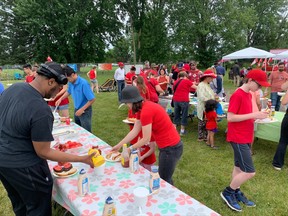 In-person Canada Day celebrations returned to a mosque in Cumberland on Friday.