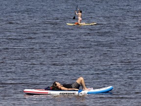 The water at Britannia Beach has been a good place to try to beat the heat this week. Most Ottawa-area beaches have been open.