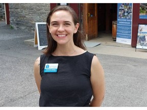 Courtney Gehling, executive director of the Bytown Museum, stands in front of the museum which tells the history of Ottawa from its beginnings in 1826 as Bytown.