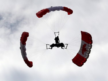 The SkyHawks parachute team perform during the Canada Day festivities in Ottawa.