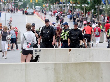 Police were reinforced in numbers for 2022 Canada Day in Ottawa.