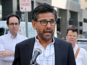 Yasir Naqvi, MP for Ottawa Centre speaks  at an announcement Friday on the creation of a new downtown Ottawa revitalization task force.