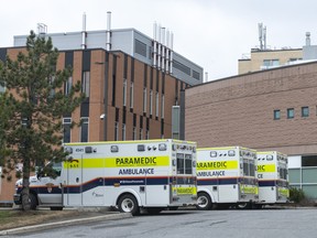 Files: Three ambulances are seen at the Montfort Hospital