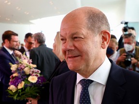 The unfortunate chancellor of Germany, Olaf Scholz.