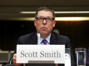 Hockey Canada President Scott Smith appears as a witness at the standing committee on Canadian Heritage in Ottawa on Wednesday, July 27, 2022, looking into how Hockey Canada handled allegations of sexual assault and a subsequent lawsuit.