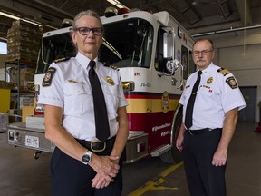 Ottawa Fire Services Deputy Chiefs Louise Hine-Schmidt, left, and David Matschke say a new training facility is urgently needed, especially as new Ontario legislation will require some Ottawa firefighters to undergo additional training .