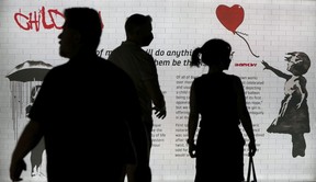 Art lovers previewing the new Banksy 360° immersive exhibition at Aberdeen Pavilion in Ottawa. Tony Caldwell/Postmedia