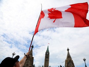 Canada Day festivities in Ottawa on Friday included a display by the Skyhawks parachute team at Parliament Hill.