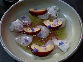 Raw scallop at Stolen Goods Cocktail Bar on Sparks Street.