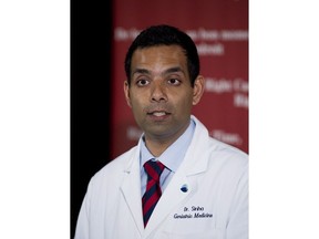 Dr. Samir Sinha speaks at Mount Sinai Hospital in Toronto on Thursday May 24, 2012. &ampnbsp;THE CANADIAN PRESS/Aaron Vincent Elkaim