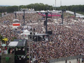 Some of the enormous crowd on Day 3 of the Osheaga festival at Parc Jean-Drapeau in Montreal on Sunday, July 31, 2022.