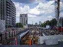 LRT-Bau zwischen Byron Avenue und Richmond Road Samstag, 6. August 2022. 