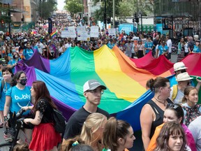 File photo/ Thousands took part in the Montreal Pride parade on Sunday August 15, 2021.