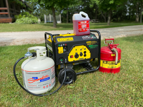 This generator can run on gasoline or propane. The ability to operate on multiple fuels boosts resilience in the event of an extended power outage.