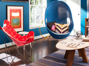 Experiment with colours using room photos with the free Benjamin Moore Color Portfolio app.