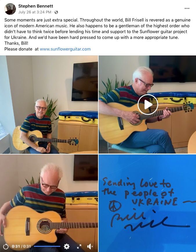 Linda Manzer's 'Sunny' guitar raises money for Ukrainian refugees