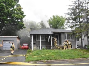 Fire on Shakespeare Street in Vanier Frdiay