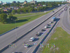 Drivers wait in single file on the westbound Highway 417 near the Vanier Parkway Friday.