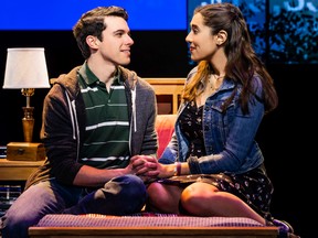 A scene from the musical Dear Evan Hansen, starring Anthony Norman as Evan and Alaina Anderson as Zoe Murphy.