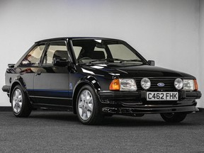 FILE PHOTO: A 1985 Ford Escort RS Turbo S1 car formerly driven by the late Princess Diana, offered for sale via Silverstone Auctions on August 27, 2022, is seen in this undated handout photo taken in an unknown location.