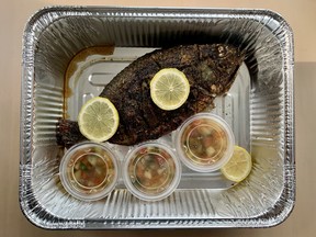 Grilled tilapia from Moyo Grill in Barrhaven.  Photo by Peter Hum