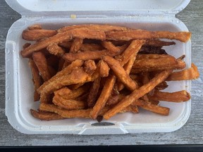 Sweet potato fries from Lazare's BBQ House on Montreal Road, photo by Peter Hum
