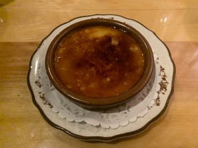 Vanilla crème brûlée at L’Orée du Bois