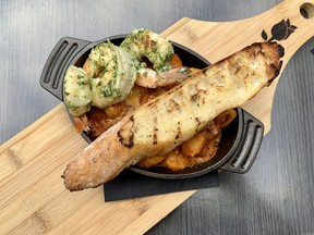 Shrimp gnocchi at J'TM Resto Bar on Clarence Street