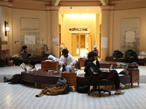 Dec. 08, 2020:  University of Ottawa students stage a sit-in at Tabaret Hall to protest racism.