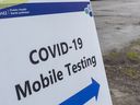 A file photo from outside an Ottawa Public Health pop-up COVID-19 mobile testing operation.