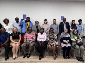 Marie-France Lalonde (pictured centre of back row), the Parliamentary Secretary to the Minister of Immigration, Refugees and Citizenship visited Cornwall on Tuesday to meet with stakeholders at a new Conseil Économique & Social d'Ottawa Carleton (CÉSOC) satellite location.
