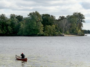 Kettle Island, in the Ottawa River, seen from the Gatineau waterfront.