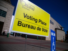 File photo: Polling station at Ottawa City Hall.