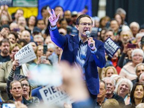 Pierre Poilievre, pictured at a campaign event in Calgary in April, has steadily grown his profile since first arriving on the Hill after the 2004 election.