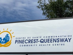 Signage at the Pinecrest-Queensway Community Health Center.
