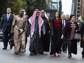 OTTAWA — People arriving at Christ Church Cathedral for The National Commemorative Ceremony In Honour of Her Majesty Queen Elizabeth II on Monday, Sep. 19, 2022.