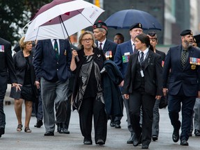 OTTAWA — MP Elizabeth May of the Green Party arriving at Christ Church Cathedral for The National Commemorative Ceremony In Honour of Her Majesty Queen Elizabeth II on Monday, Sep. 19, 2022.