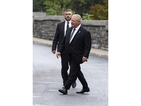 OTTAWA — Ontario Premier Doug Ford arriving at Christ Church Cathedral.