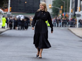 OTTAWA — Minister of Foreign Affairs Mélanie Joly arriving at Christ Church Cathedral for The National Commemorative Ceremony In Honour of Her Majesty Queen Elizabeth II on Monday, Sep. 19, 2022.