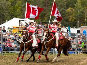 OTTAWA -- Members of the Canadian Cowgirls precision riding team performing at the International Plowing Match and Rural Expo in Kemptville on Wednesday, Sep. 21, 2022